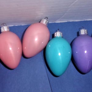 Easter Egg Ornaments/ Set of 6/ Plastic/ Holiday Decor/ Supplies*
