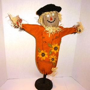 Primitive Scarecrow Doll with Stand/ Holiday Decor/ Supplies*