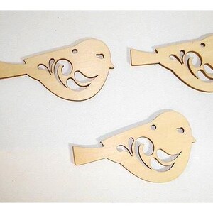 Wooden Cutouts/ Unfinished- 4 Choices: Birds, Fish, Bear or Teacups/ Craft Supplies/ Free Shipping*