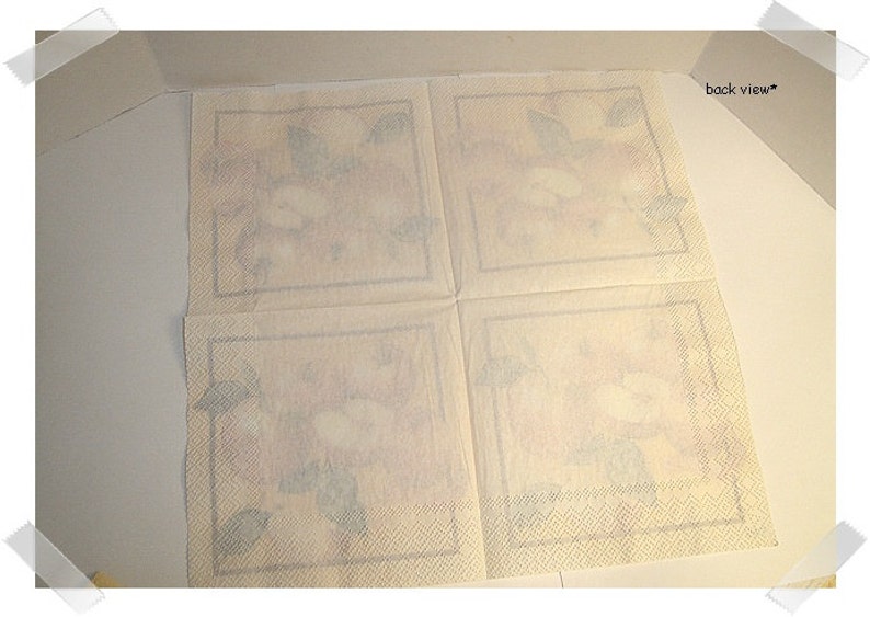 Paper Napkins for Decoupage Set of 3 Apple Print Craft Supplies**