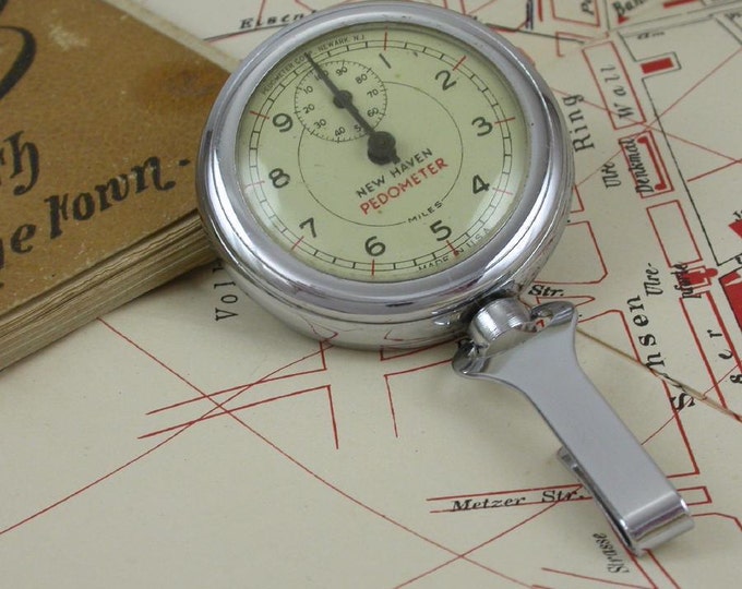 New Haven Vintage Mechanical Pedometer. Circa 19501960s. Made in U.S.A