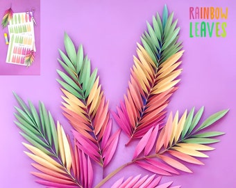 Rainbow Leaf templates, patterns. No-sew Rainbow Leaf template, step by step video instructions included. Rainbow Leaves by Happythought.