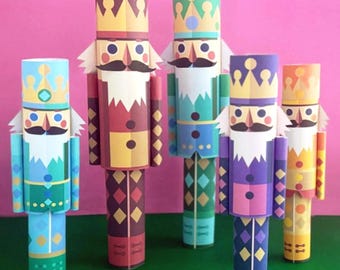 Nutcracker Doll Template: DIY Paper Craft (Digital PDF Download)