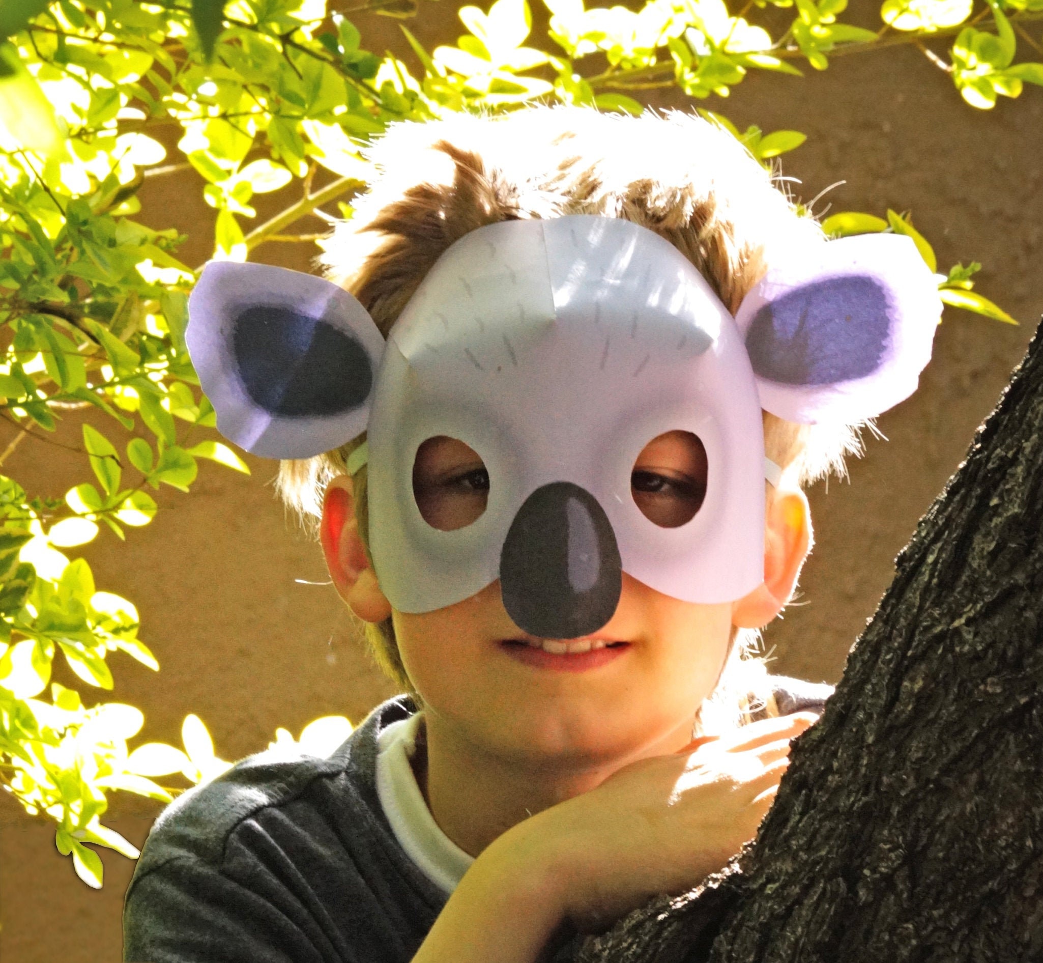 Kitsune fox mask template. DIY mask costumes • Happythought