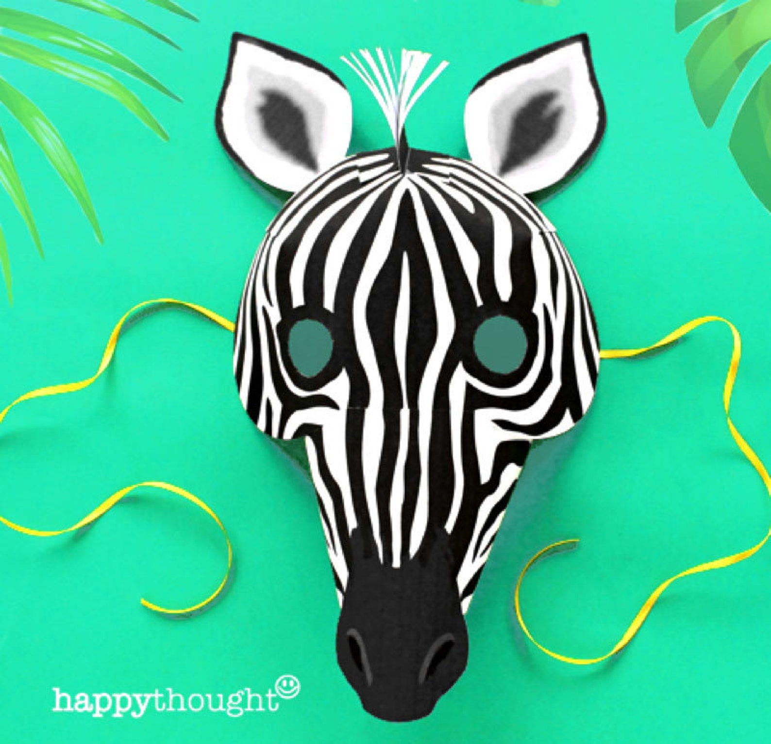 DIY Zebra Mask Template: Printable Animal Mask (PDF Pattern) - Etsy