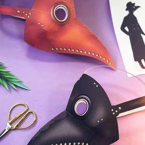 Plague Doctor Mask Template No Sew Mask Pattern. Make a Paper Plague ...