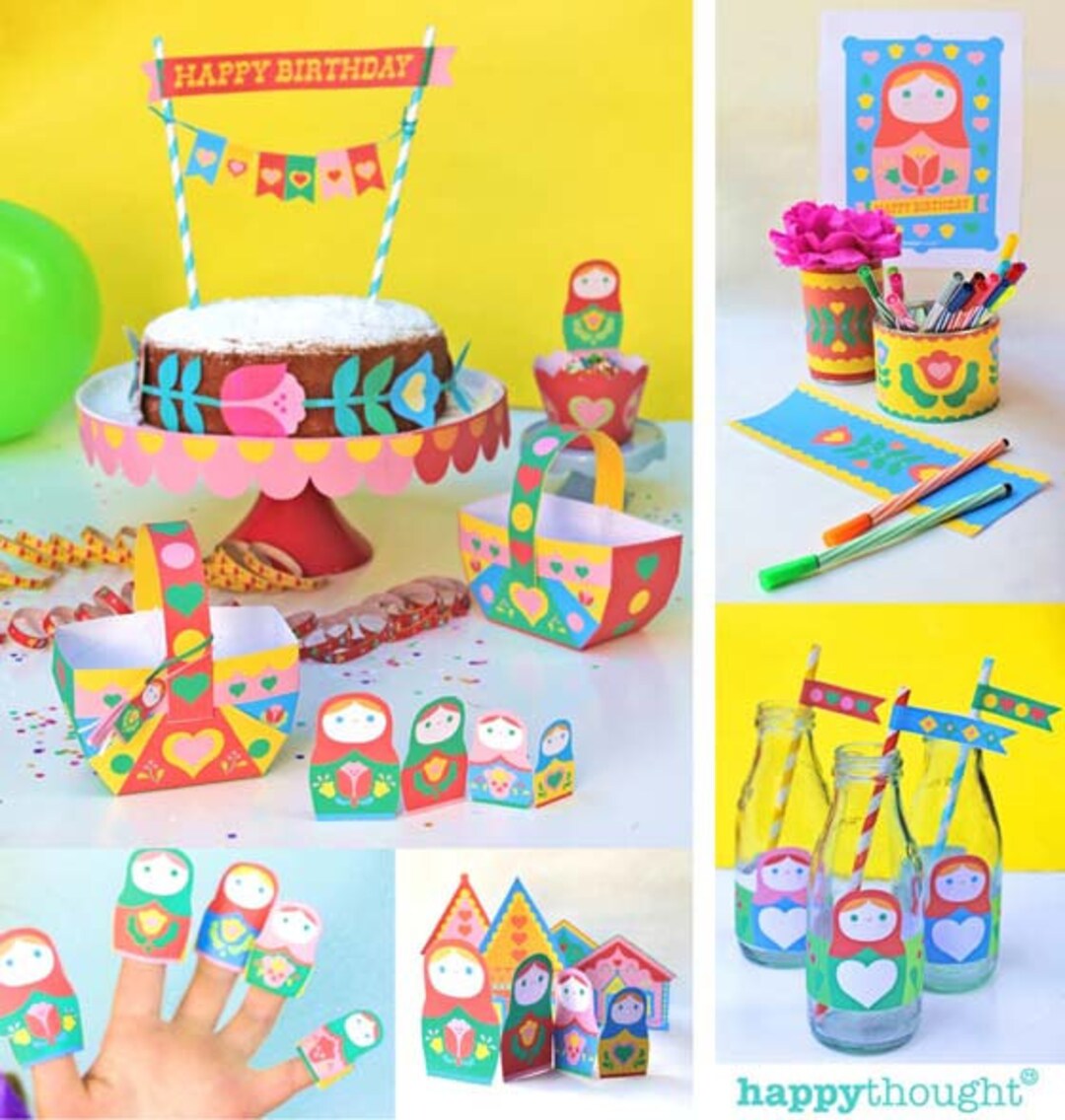 Russian Doll Party Printables to Instantly Download. 21 PDF Party ...