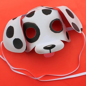 Dog Mask Template DIY No Sew Mask Pattern. Instantly Make a Spotty Dog ...