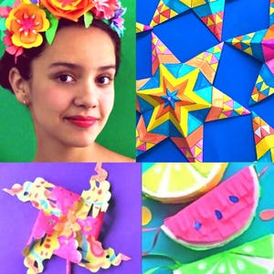 5 activités manuelles à Cinco de Mayo - Modèles de travaux manuels amusants et faciles à réaliser soi-même : plus de 40 feuilles de travail PDF imprimables adaptées aux enseignants par Happythought.