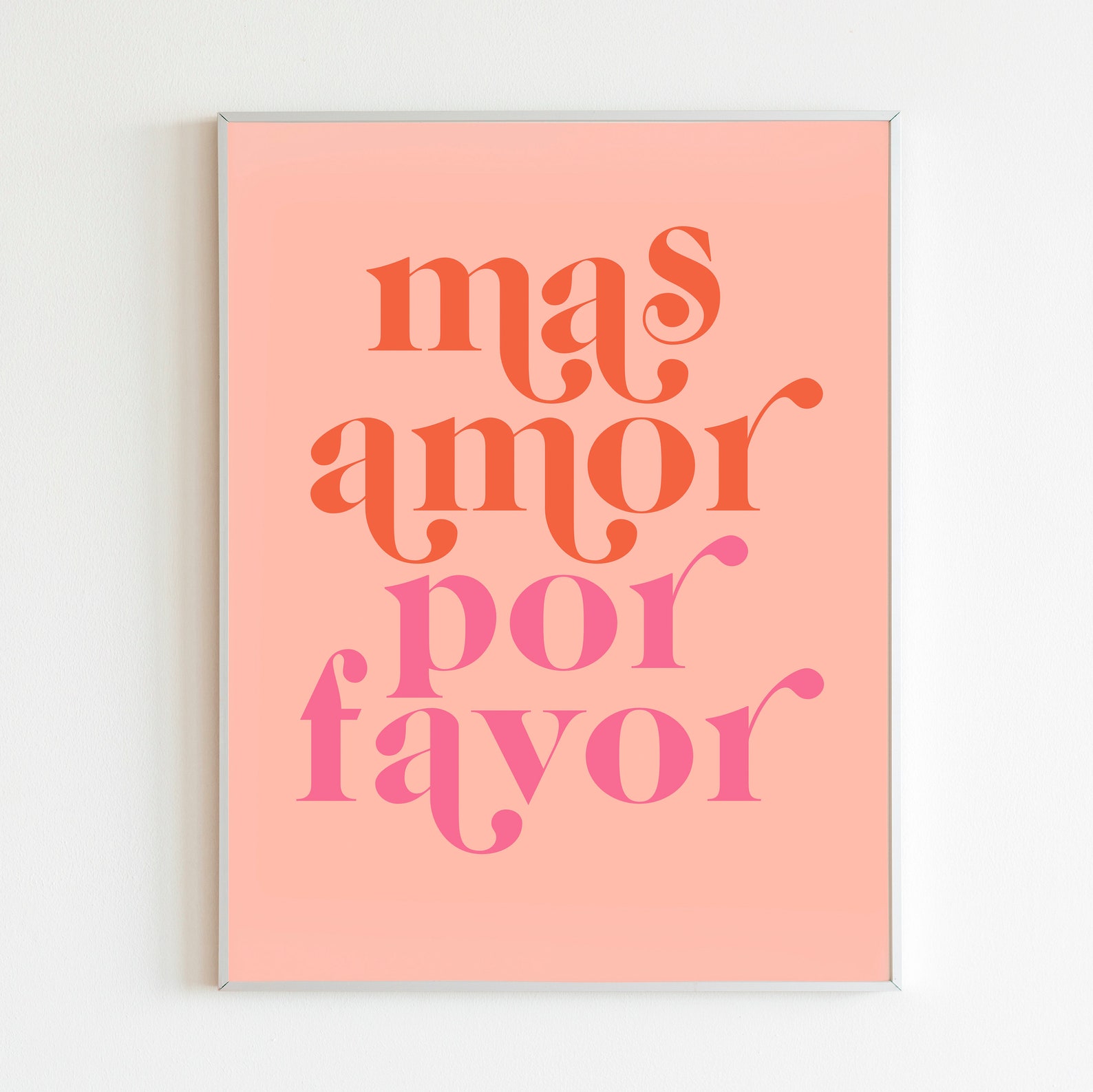 Mi Amore Por Favore Mas Amor Por Favor printable poster instant download wall | Etsy