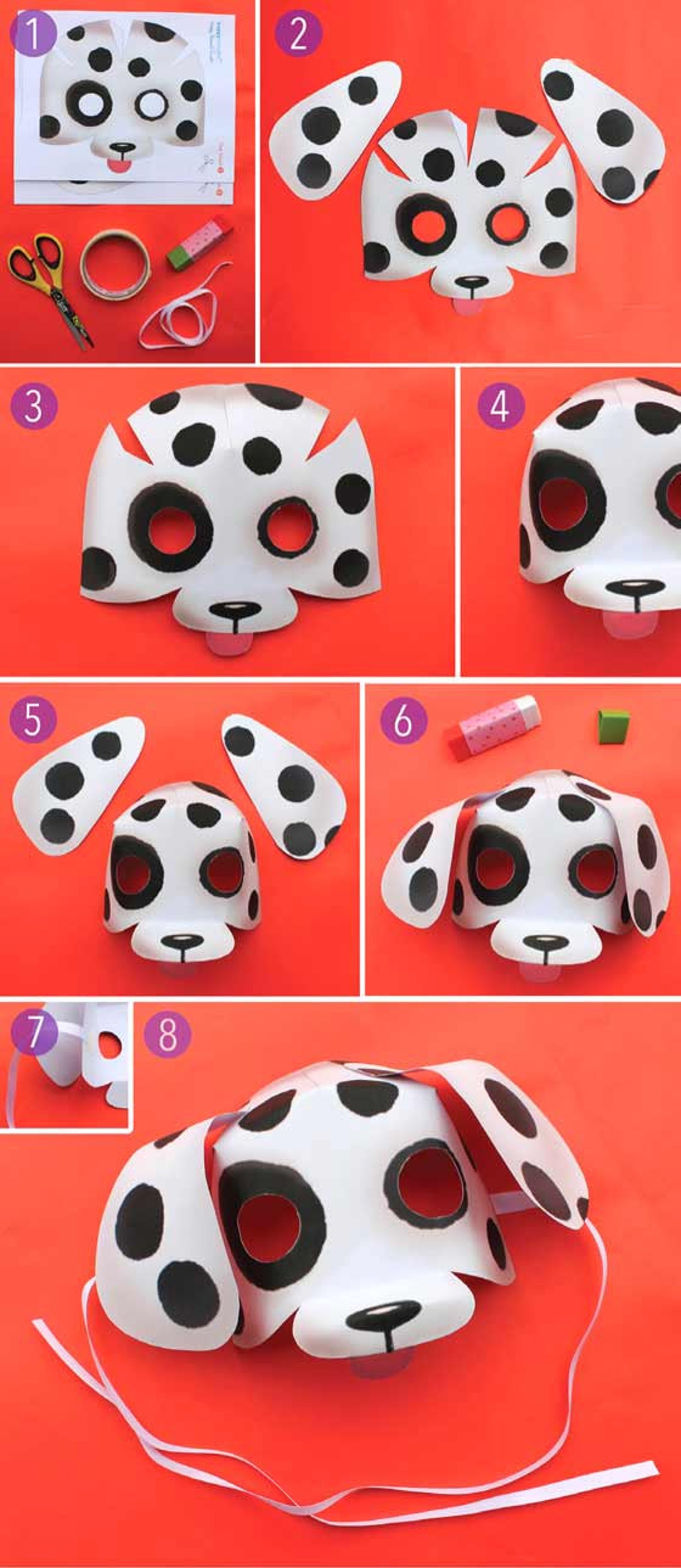 Dog Mask Template DIY No Sew Mask Pattern. Instantly Make a - Etsy