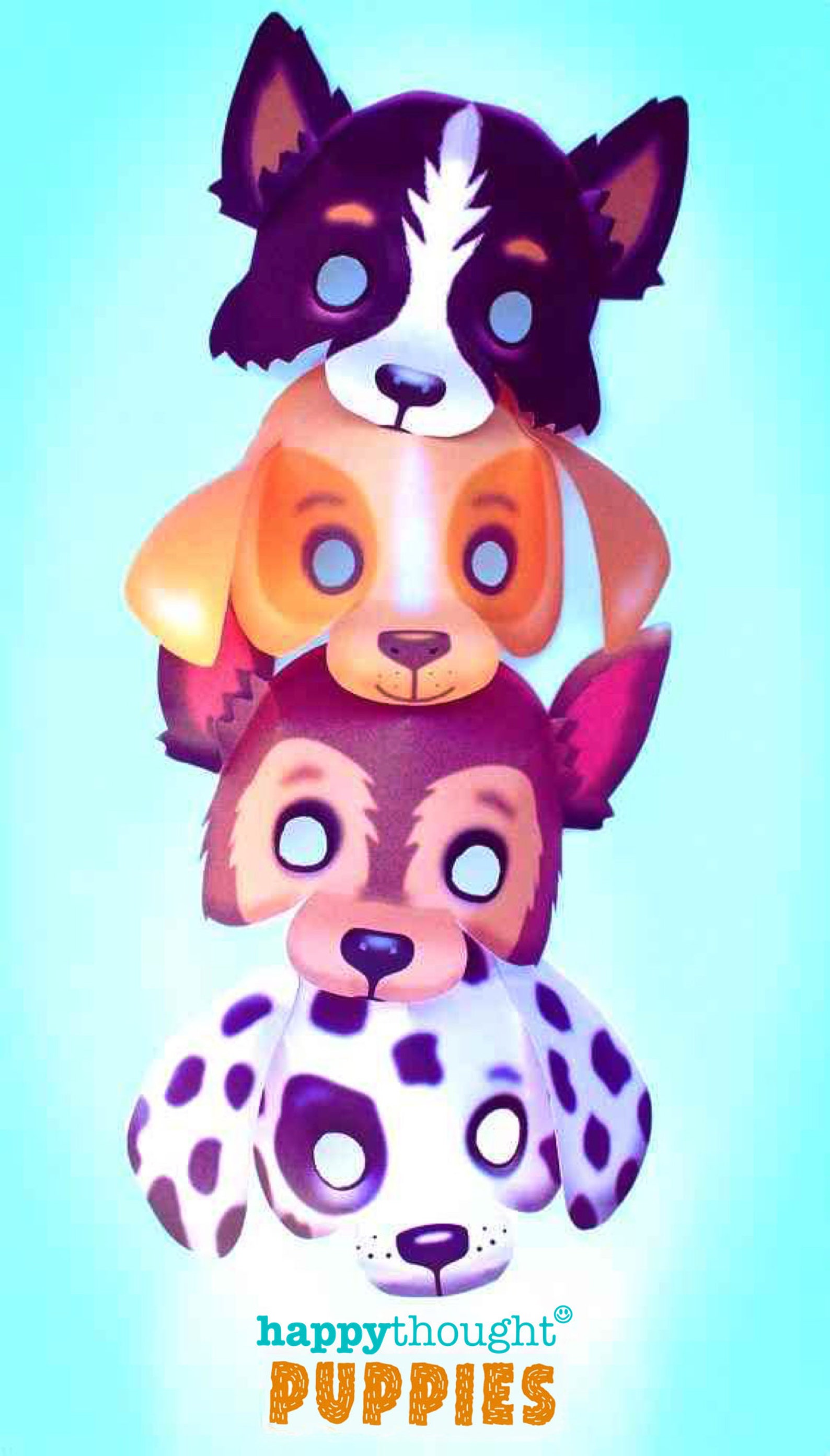 Puppy Dog Mask Templates DIY No Sew Mask Patterns Instantly Etsy