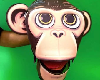DIY Monkey Hand Puppet Craft Templates (Printable PDF)