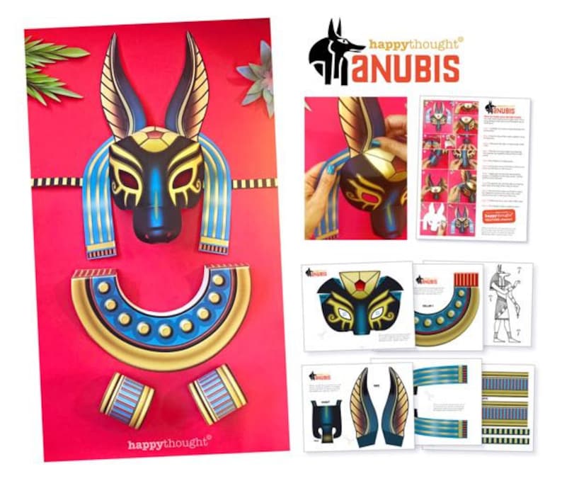 DIY Anubis Mask: No Sew Papercraft Template (PDF Download) - Etsy