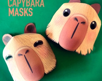 Capybara Mask Template: DIY Paper Craft (Digital PDF Download)