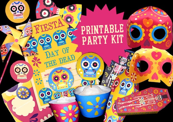 Day of the Dead: Craft project worksheets, printables and decorations •  Happythought