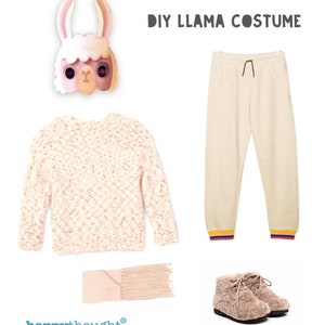 Llama Mask Template DIY No Sew Mask Pattern. Instantly Make a Llama ...
