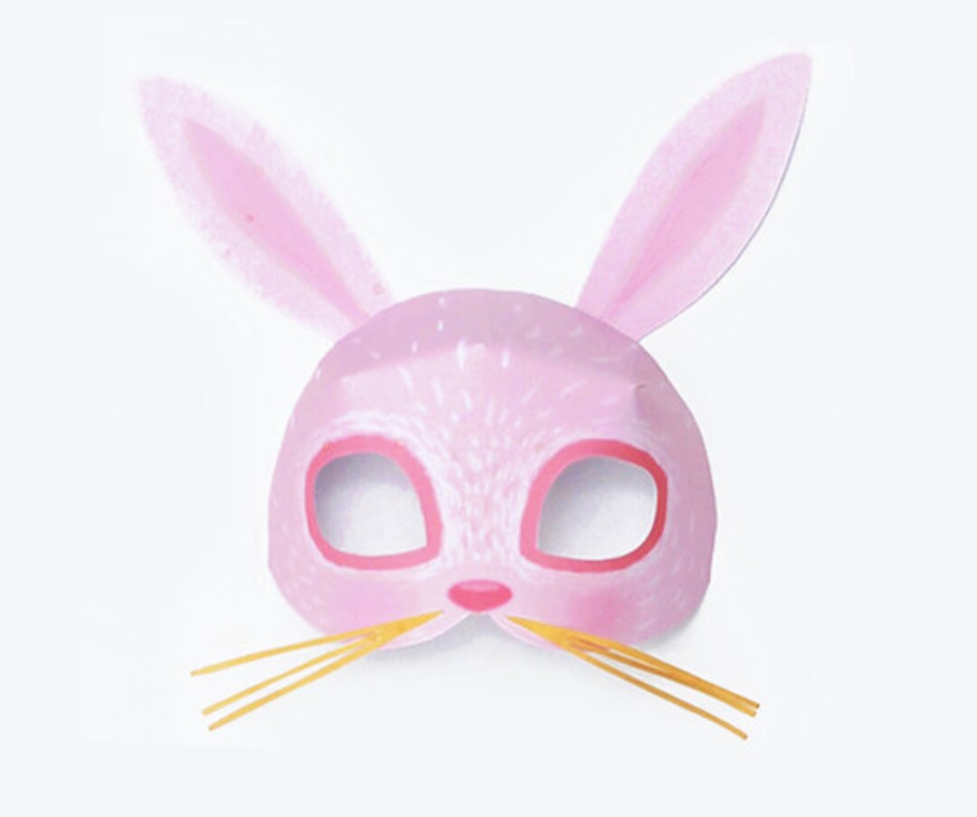 Rabbit Mask Template DIY No Sew Mask Pattern. Instantly Make and Craft ...