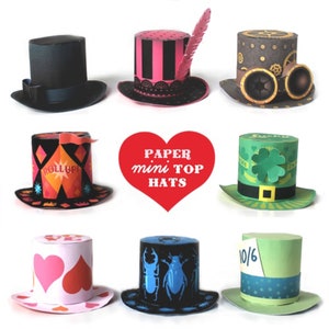 DIY Mini Top Hat Templates and Patterns. Easy No-sew Step by Step ...