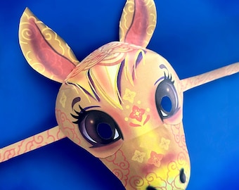 Chinese New Year Horse Mask: DIY Printable Template (PDF Pattern)
