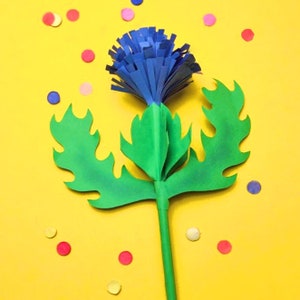 Modèles de fleurs de chardon, motifs. Modèle de fleur de chardon sans couture, instructions étape par étape incluses. Fleur de chardon bricolage par Happy Thought.