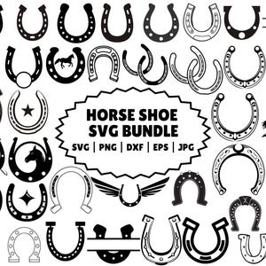 Horse Shoe SVG Bundle, Horse Shoe PNG Bundle, Horse Shoe Clipart, Horse Shoe SVG Cut Files for Cricut, Horse Shoe Silhouette, Horseshoe Svg