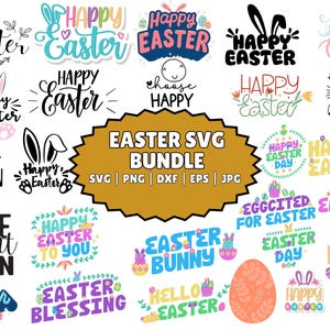 Easter SVG Bundle: Bunny, Squad, Shirts - Cricut, Silhouette (Digital Files)