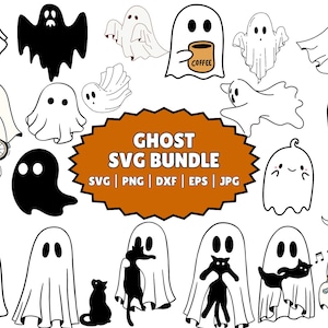 Ghost bundle svg, Ghost Svg, Halloween Svg, Cute Ghost Svg, Ghost Clipart, Halloween Clipart, Ghost Files For Cricut, Ghost Silhouette