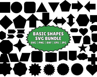 Geometrische Form SVG Bundle: Grundformen Clipart (digitaler Download)