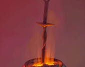 Dark Souls Spiral Sword LED Humidifier β 3D Printed Gaming Desk Decor, Handmade Light-Up Model for Gamers, Collectors & Dark Fantasy Fans