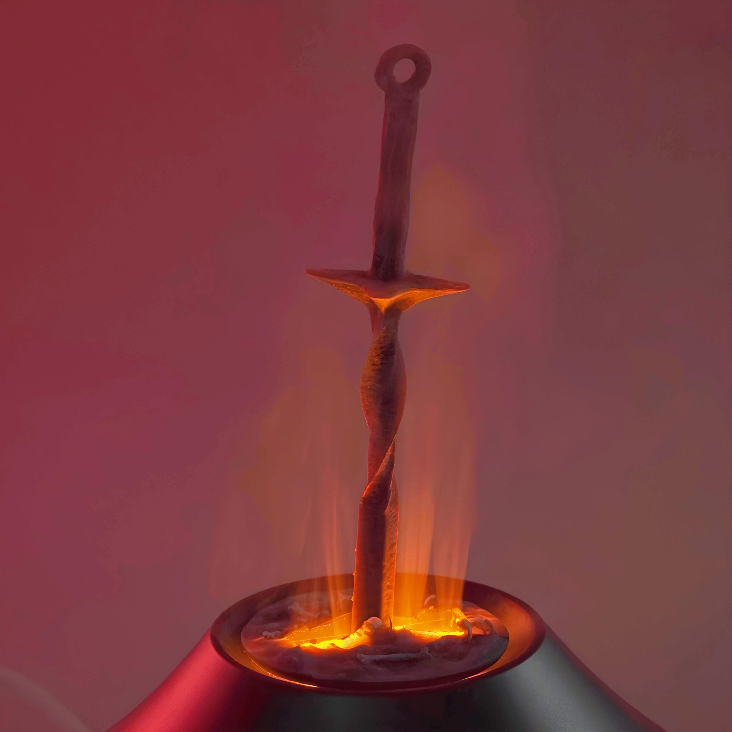 Dark Souls Spiral Sword LED Humidifier – 3D Printed Gaming Desk Decor, Handmade Light-Up Model for Gamers, Collectors & Dark Fantasy Fans