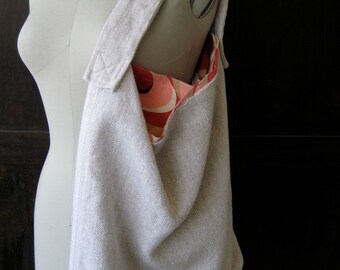 Flax Linen Slouch Bag único en su tipo