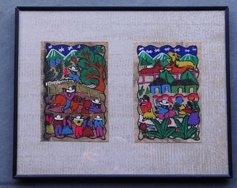 Fiesta on Your Wall! Vintage Mexican Amate Bark Paintings – Hand-Painted Otomi Magic