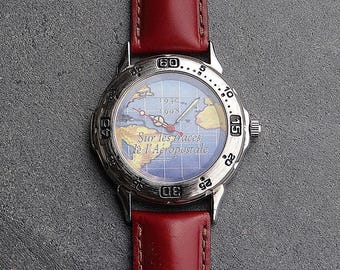 Reloj Aéropostale 1998 Edición Limitada - Siguiendo los pasos de la Aéropostale - Conmemorativo - Raro - Colección de Aviación Francesa Vintage