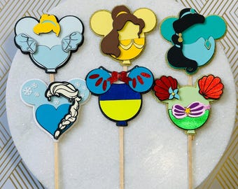Princess cupcake toppers