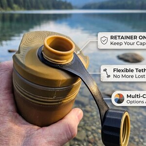 Grayl Ultrapress Cap Tether | Flexible Water Bottle Lid Holder (TPU)