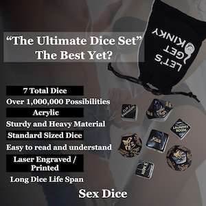 Sex Dice Game for Couples – Romantic Bedroom Game – Adult Naughty Dice – Sexy Anniversary Gift – Intimacy Game for Him & Her– Sex Toy