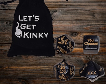 Juego de dados picantes para adultos en pareja: Juego íntimo de juegos previos con bolsa de terciopelo