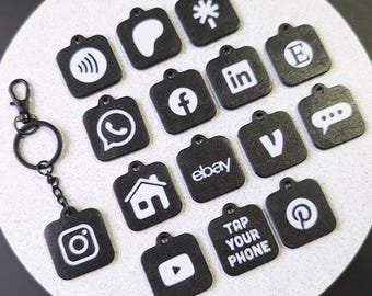 Custom NFC Keychain: Personalized Social Media Business Card Link