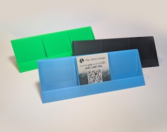 Soporte cuadrado para tarjetas de visita y expositor de pegatinas - 3 ranuras