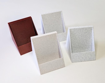 Vertical Business Card Holder in Marble Colors - Single Slot