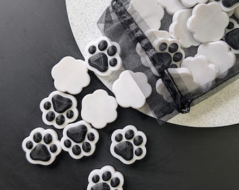 Giant Custom Color Paw Beads - Set of 25 Beads