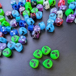 Mini Alien Pony Beads | Glow in the Dark or Multi-Color