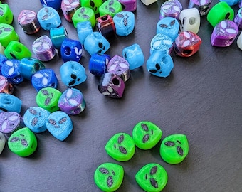 Mini Alien Pony Beads | Glow in the Dark or Multi-Color