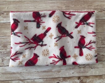 Cardinal Print Fleece Neck Warmer