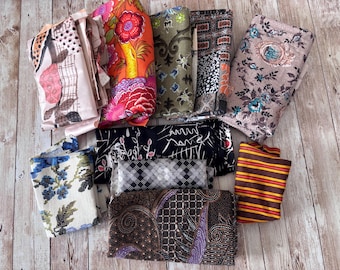 Fabric Scrap Box | Mixed Fabric Pieces | Sewing & Quilting Scraps | Craft Fabric Bundle | Fabric by the Pound