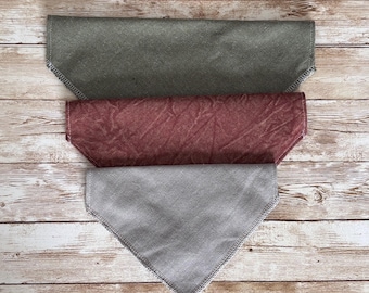 Over-the-Collar Pet Bandana | Soft Canvas Pet Bandana | Neutral Pet Bandana | XS–XL | Handmade Pet Accessory | Dog Bandana | Cat Bandana