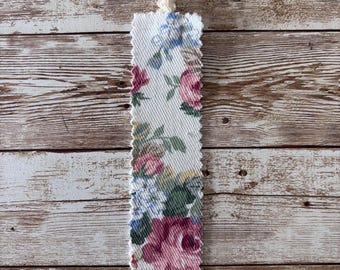Handmade Canvas Bookmark | Upcycled Fabric Bookmark | Sustainable Book Lover Gift | Unique Fabric Page Marker | Eco Friendly Reading