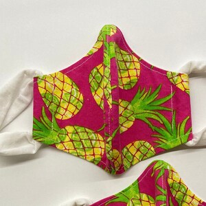 Tropical Pineapple Print Face Mask