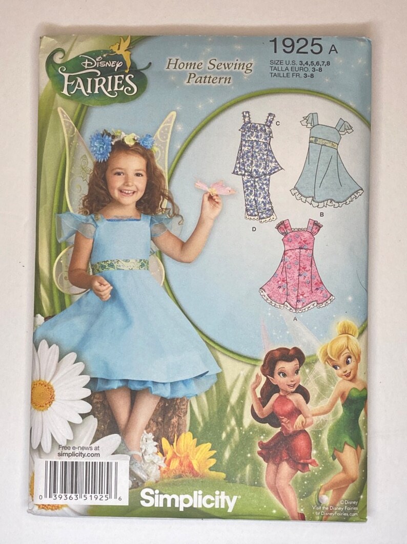 Child's and Girls' Fairy Costumes Pattern by Simplicity 1925A - Etsy